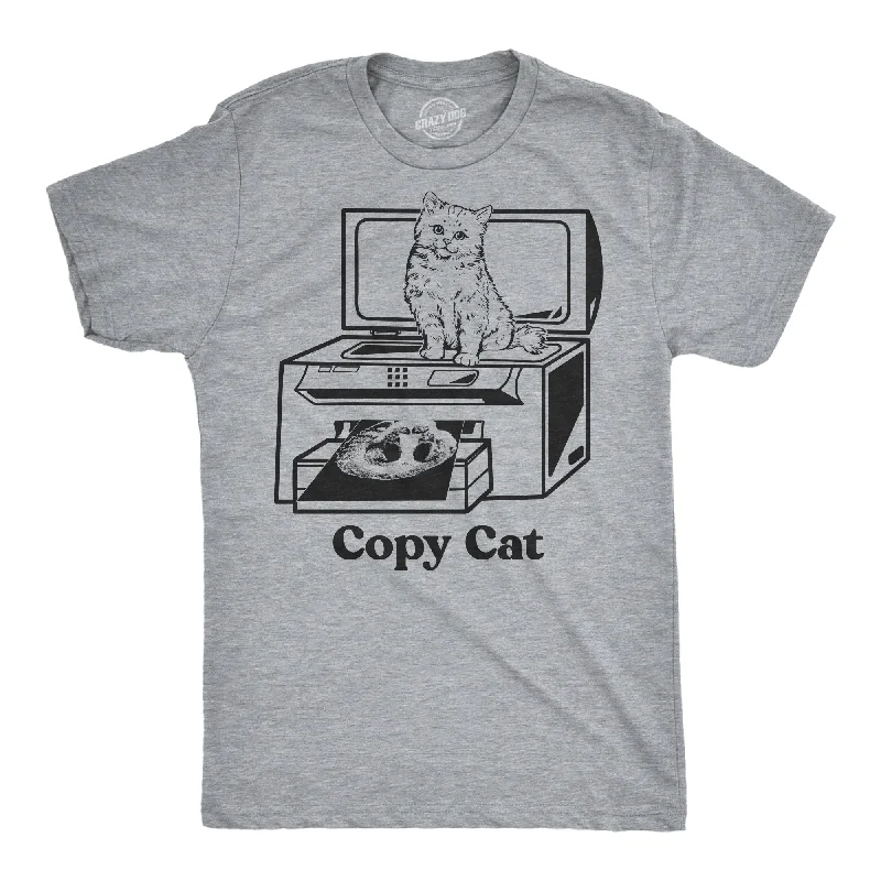 Men's artistic print t-shirt-Copy Cat Men's T Shirt