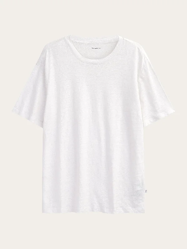 Men's pre-washed t-shirt-Linen t-shirt - Bright White