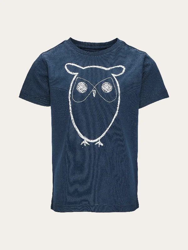 Men's sporty casual t-shirt-Owl t-shirt - Total Eclipse