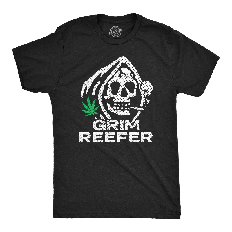 Men's contrast collar t-shirt-Grim Reefer Men's T Shirt