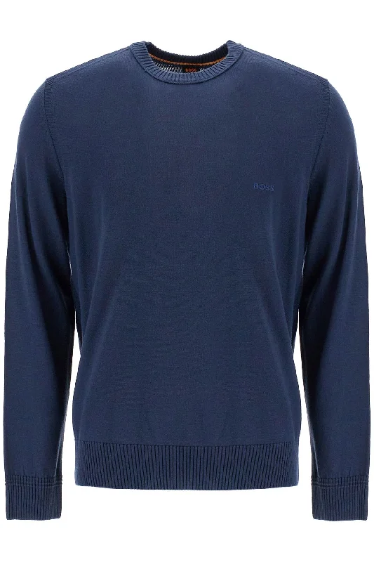 Men's work sweatshirt-Boss Men's 'Avac Wool Blend Pullover