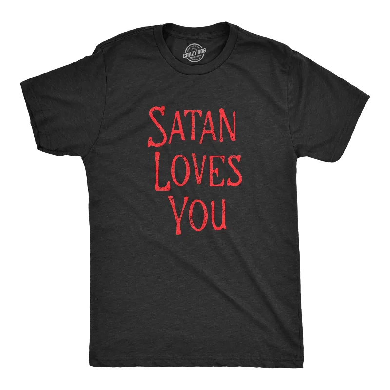 Men's antibacterial t-shirt-Satan Loves You Men's T Shirt