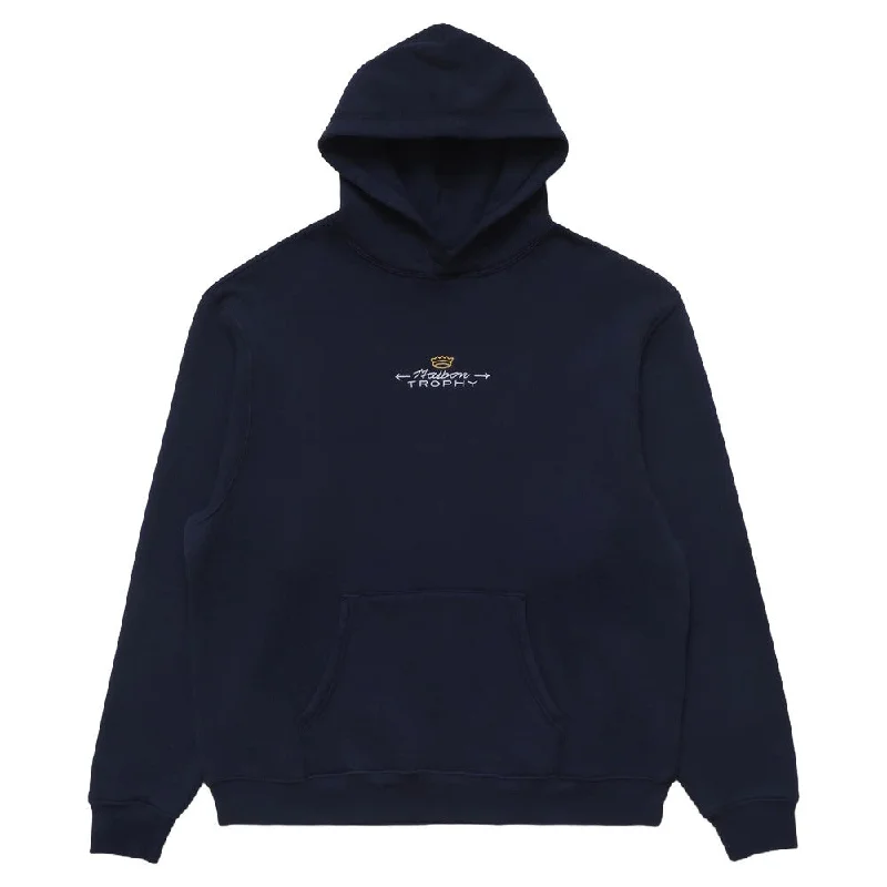 Men's summer running hoodie-Malbon Trophy Hoodie Golf Jacket Navy - FW24