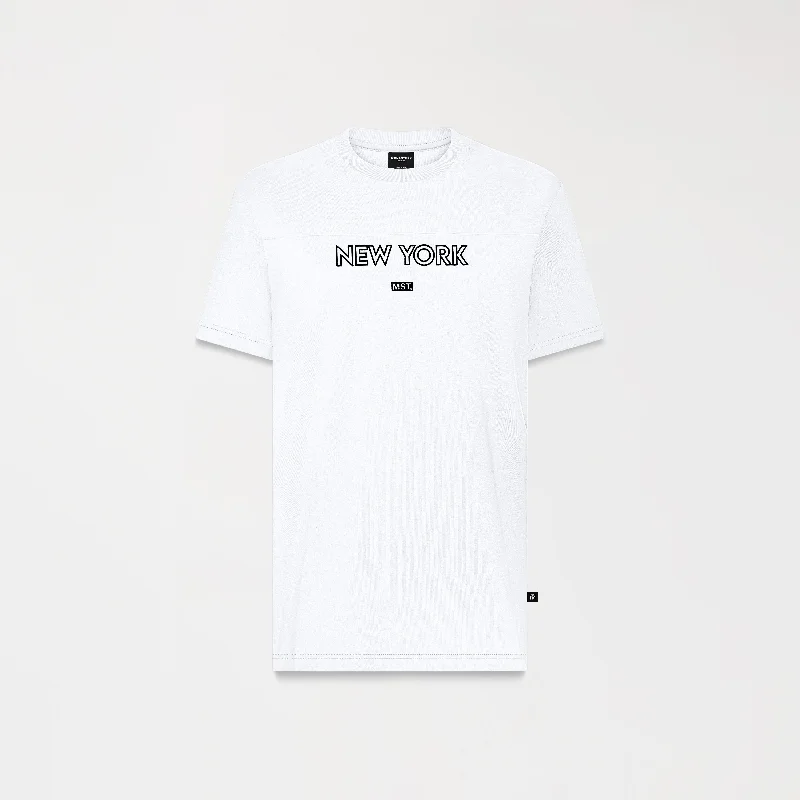 Men's pre-washed t-shirt-MISTY T-SHIRT MEN WHITE