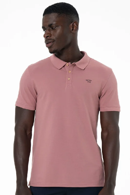 Men's classic casual t-shirt-Golfer _ 140612 _ Rose