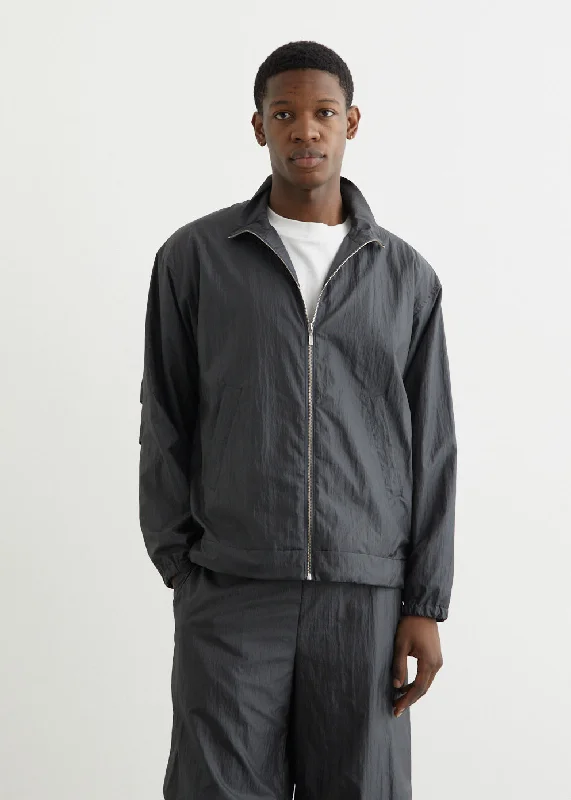 Men's eco-conscious camping jacket-Washed Nylon Blouson