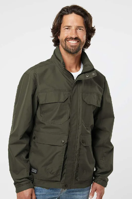 Men's comfortable utility coat-Dri Duck Mens Windproof & Waterproof Full Zip Hooded Field Jacket - Olive Green