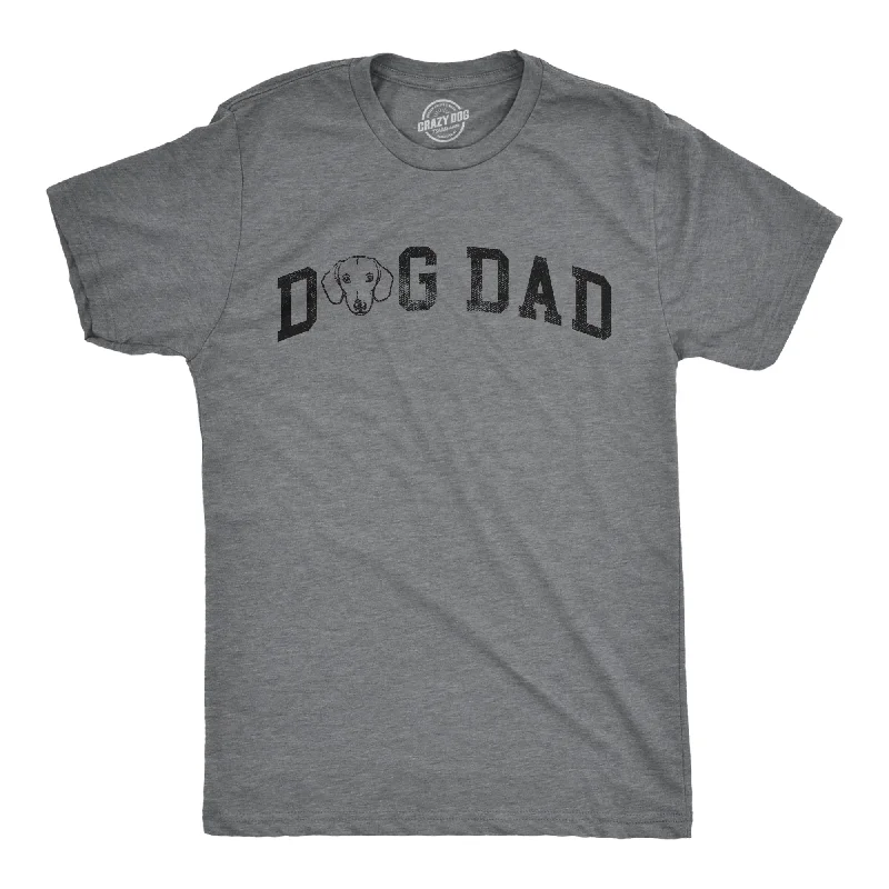 Men's classic casual t-shirt-Dog Dad Dachshund Men's T Shirt