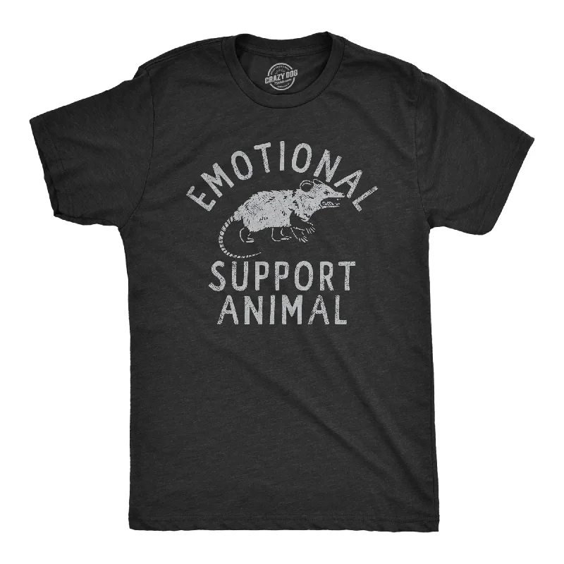 Men's fashion-forward casual t-shirt-Emotional Support Animal Possum Men's T Shirt