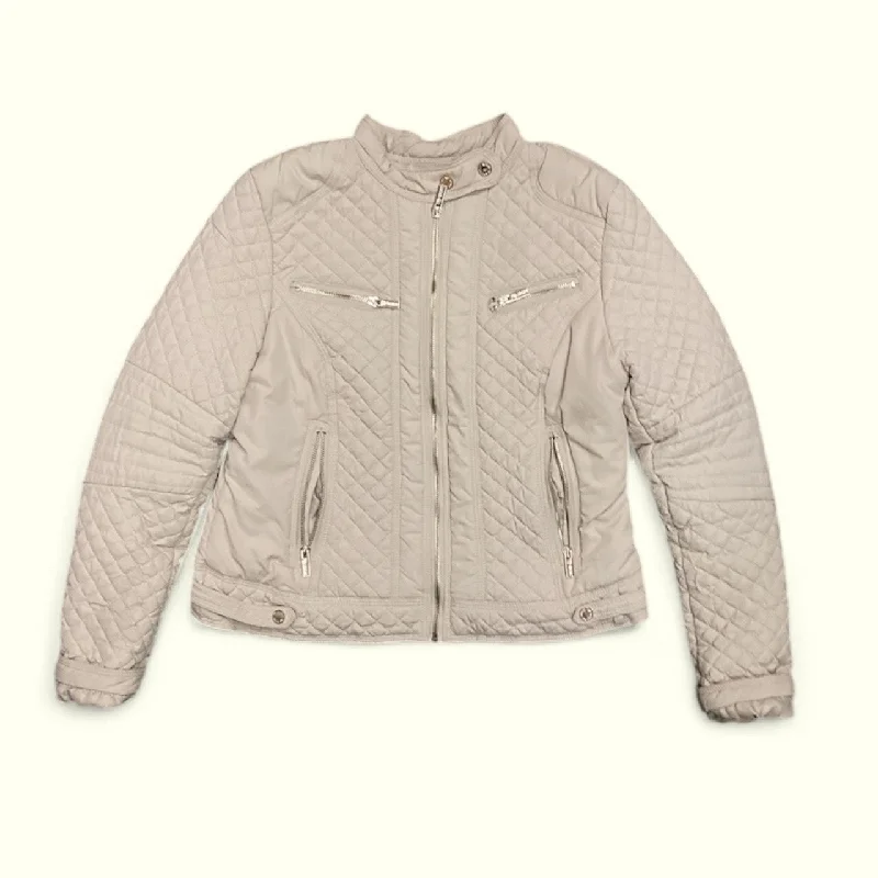 Men's weather-resistant expedition jacket-Jacket Puffer & Quilted By Clothes Mentor In Beige, Size: M