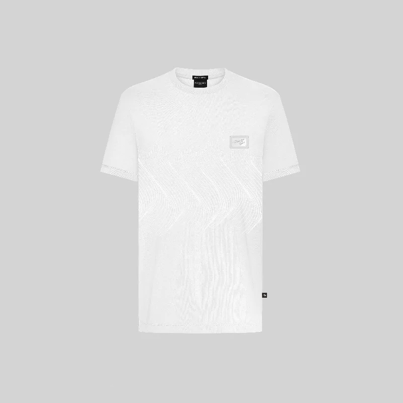 Men's versatile casual t-shirt-HELUM WHITE T-SHIRT