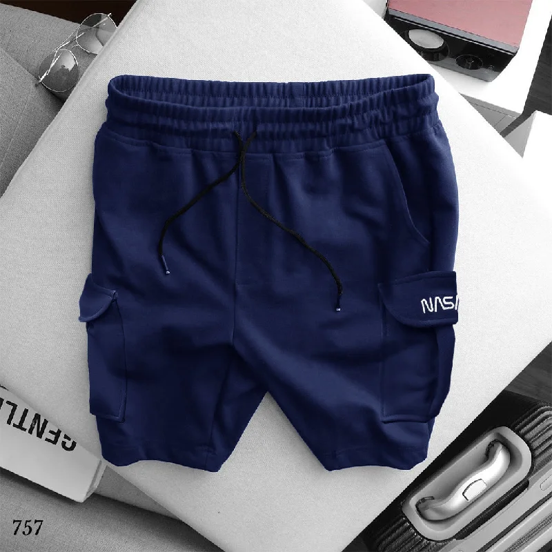 Men's modern casual shorts-Oversize Cargo Shorts - Navy Blue 757