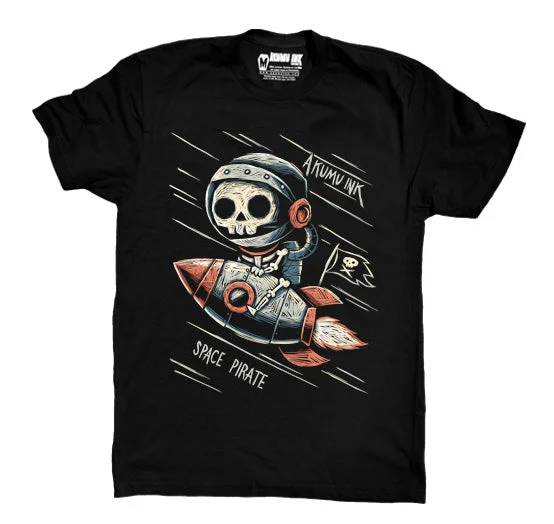 Men's wrinkle-free travel wear shirt-Space Pirate Men Tshirt