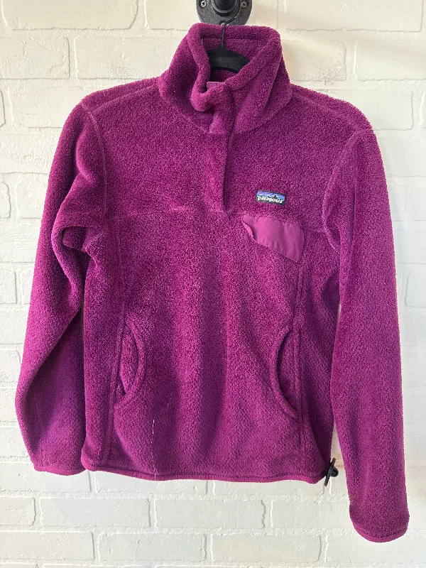 Men's comfortable weekend jacket-Jacket Fleece By Patagonia In Purple, Size: S