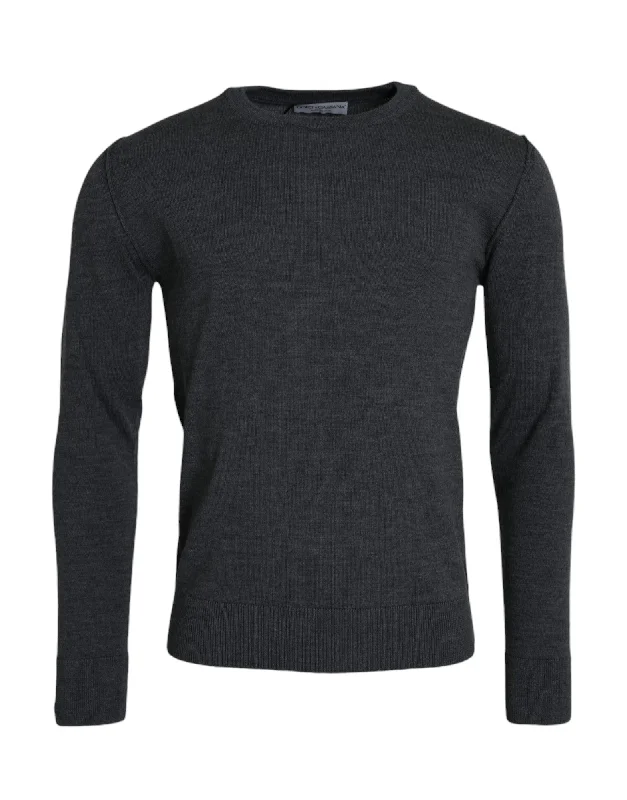 Men's utility sweater-Dolce & Gabbana Wool Crew Neck Pullover Men's Sweater