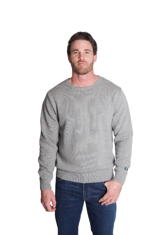 Men's urban sweater-Ivy Cotton Sweater in Grey