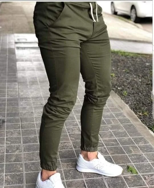 mens packable pants-Jogger Pants Green