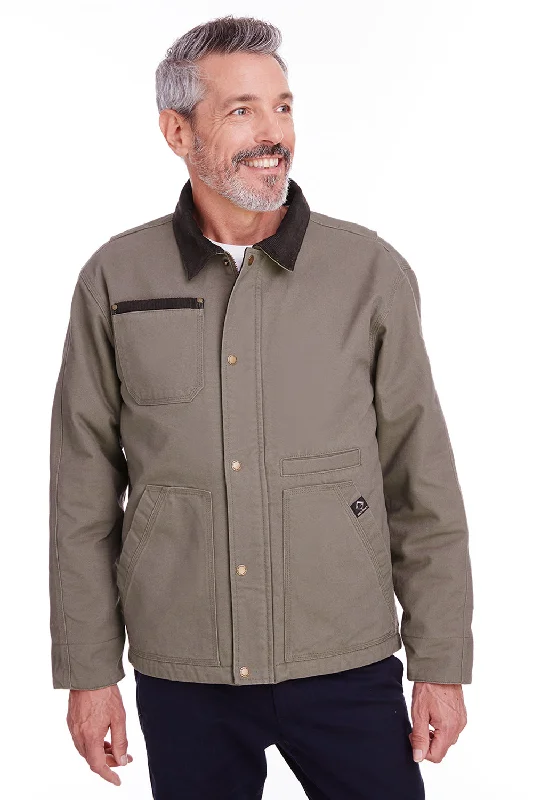 Men's weather-resistant gym jacket-Dri Duck Mens Rambler Full Zip Jacket - Gravel Grey