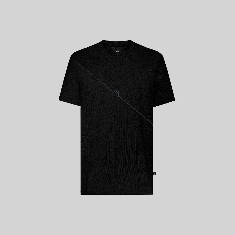 Men's summer casual t-shirt-TAILOR T-SHIRT BLACK