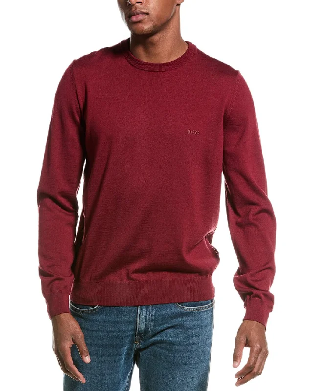 Men's professional knit-BOSS Hugo Boss Botto Wool Crewneck Sweater