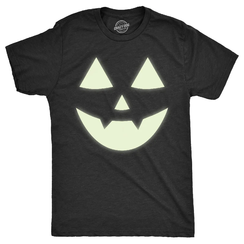 Men's summer casual t-shirt-Glow In The Dark Jack O Lantern Men's T Shirt