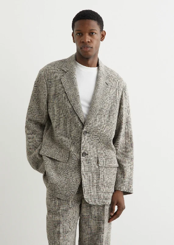 Men's high-stretch utility jacket-Drape Nep Tweed Jacket