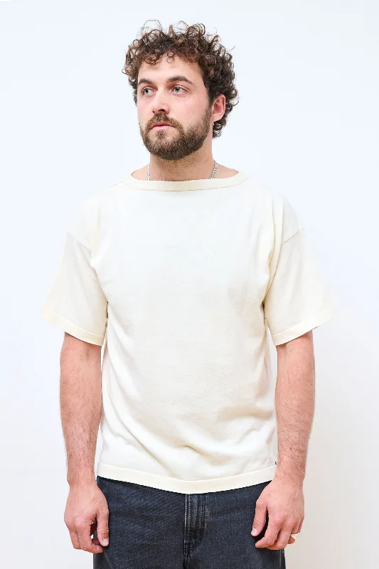 Men's classic casual t-shirt-Boatsman Short Off-White