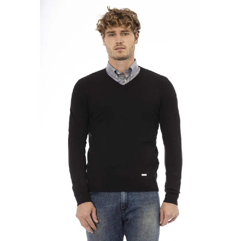 Men's biking sweater-Baldinini Trend Wool Men Men's Sweater