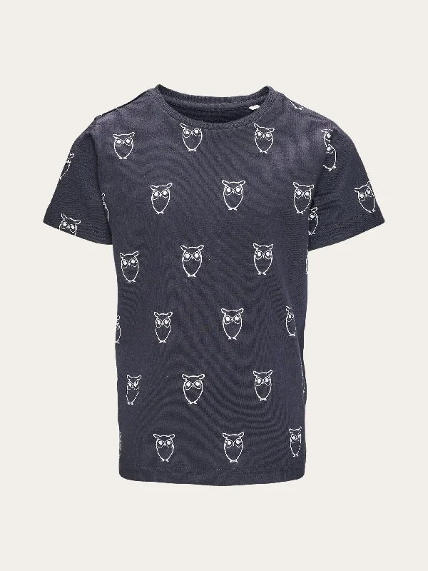 Men's pre-washed t-shirt-Owl AOP t-shirt - Total Eclipse