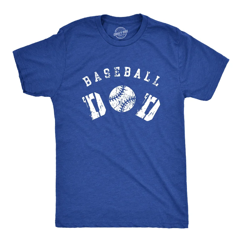 Men's casual comfort t-shirt-Baseball Dad Men's T Shirt