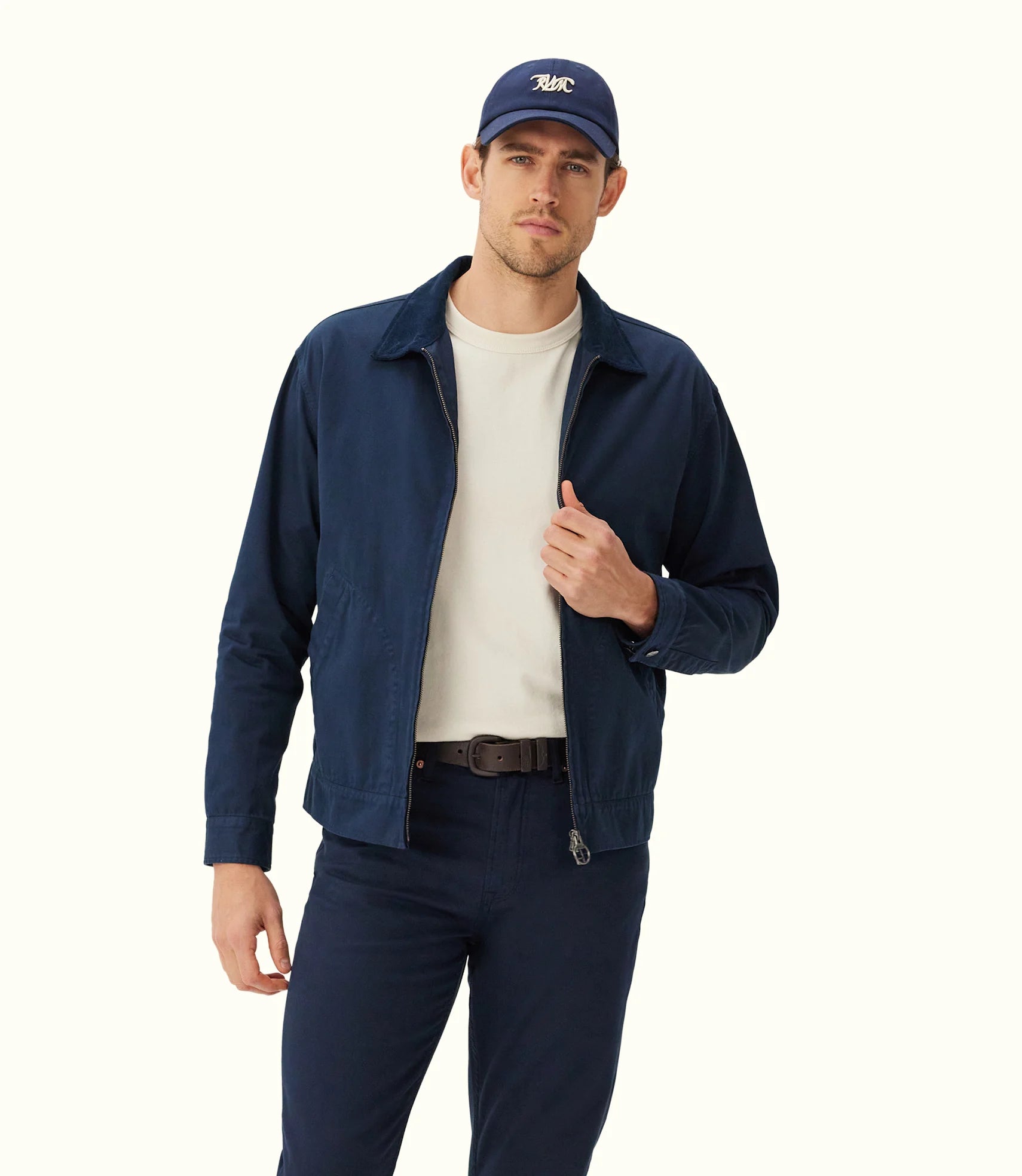 Men's modern varsity jacket-R.M.Williams - Carpenter Jacket - Navy