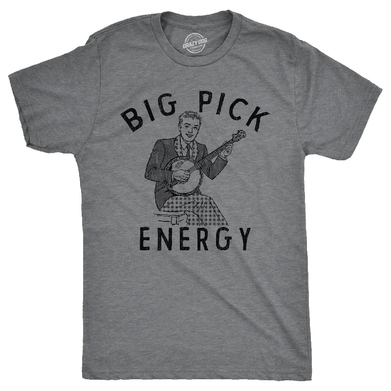 Men's fitted casual t-shirt-Big Pick Energy Men's T Shirt