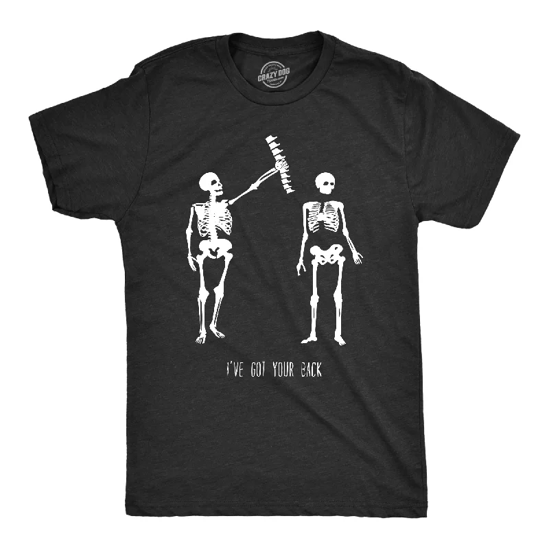 Men's moisture-wicking athletic t-shirt-Got Your Back Skeleton Men's T Shirt