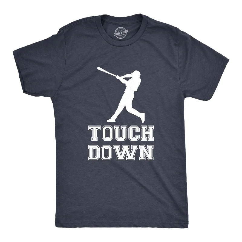 Men's classic casual t-shirt-Touch Down Baseball Bat Men's T Shirt