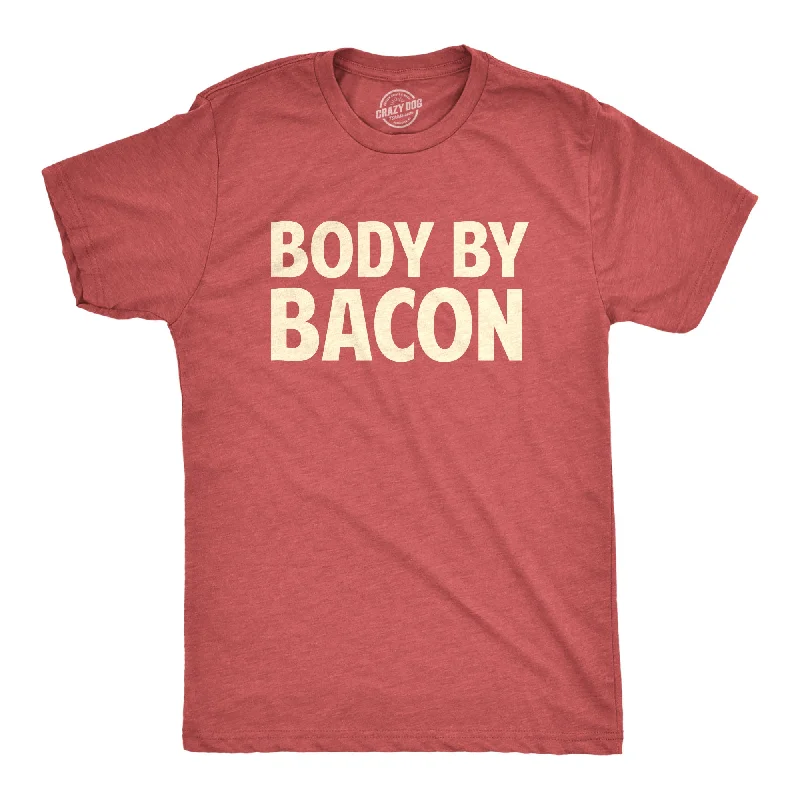 Men's artistic print t-shirt-Body By Bacon Men's T Shirt