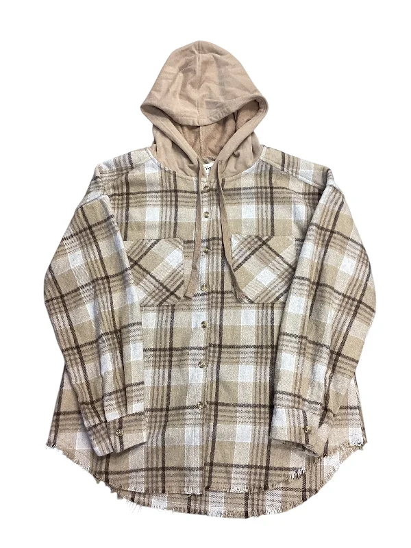 Men's performance hardshell jacket-Jacket Shirt By Clothes Mentor In Plaid Pattern, Size: S