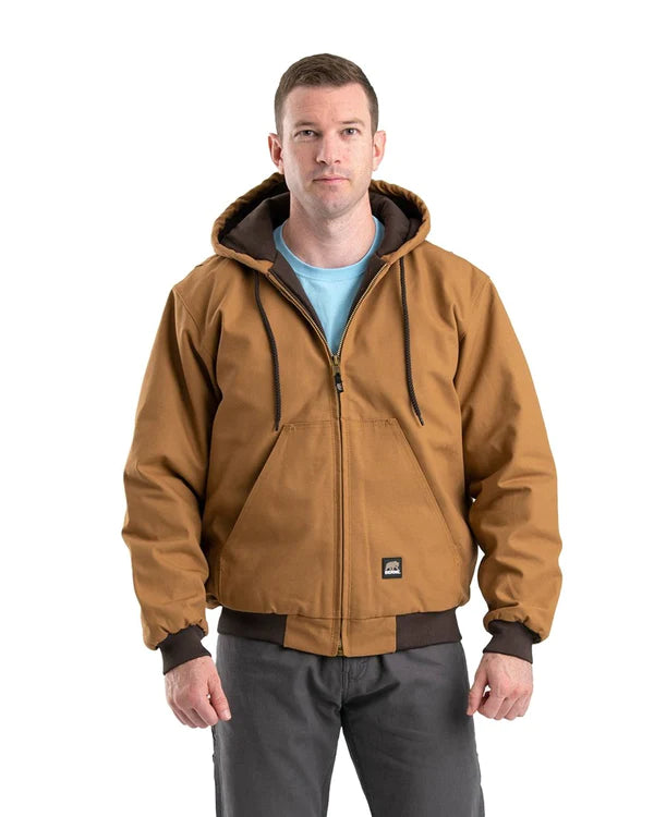 Men's lightweight casual blazer-Men's Heritage Duck Hooded Active Work Jacket