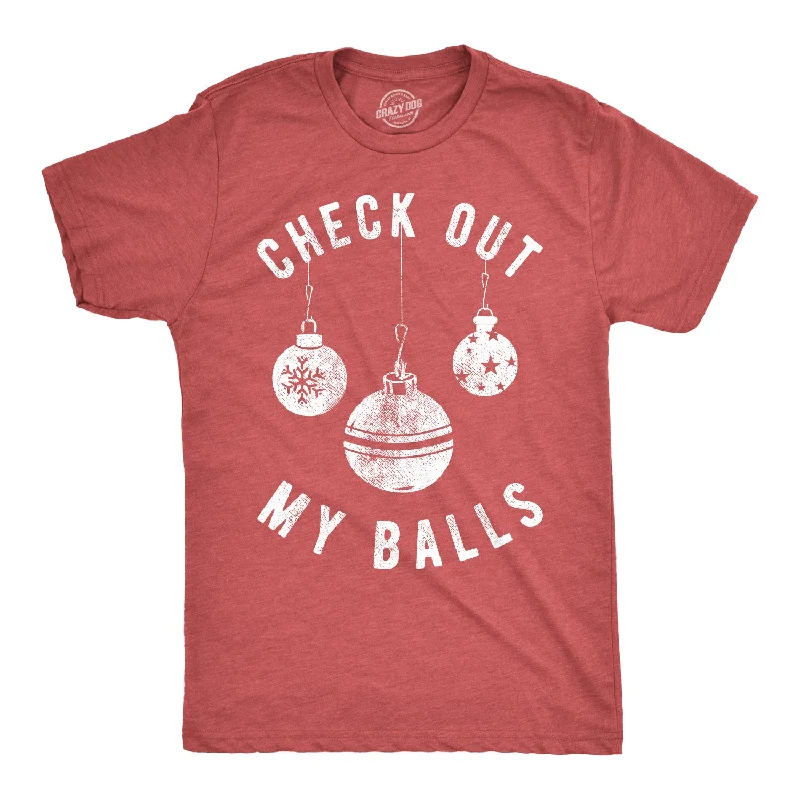 Men's sustainable fashion t-shirt-Check Out My Balls Men's T Shirt