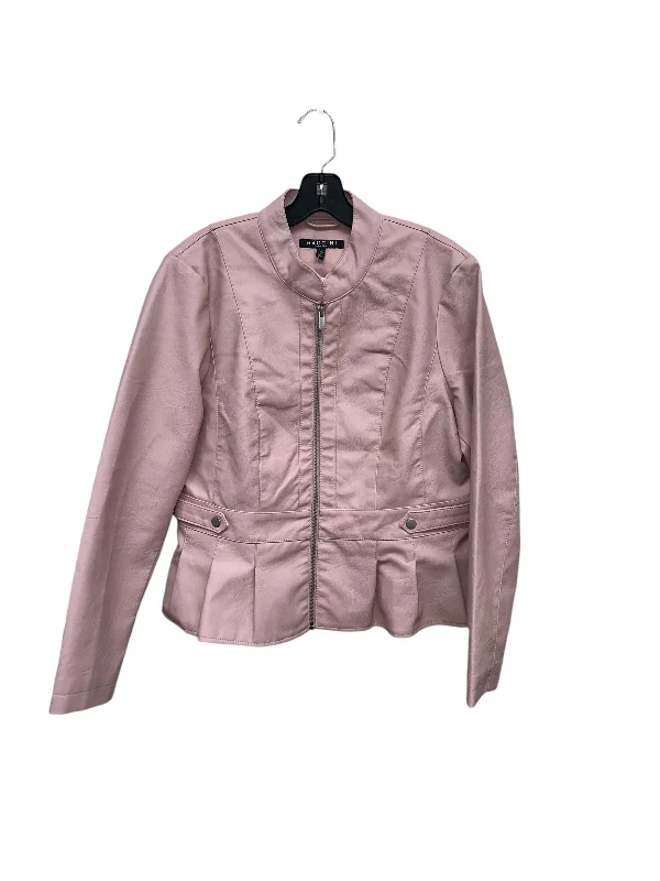 Men's sustainable leather jacket-Jacket Other By Baccini In Pink, Size: Xlp