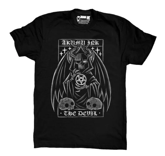 Men's eco-friendly gym wear shirt-The Devil Tarot Card Men Tshirt