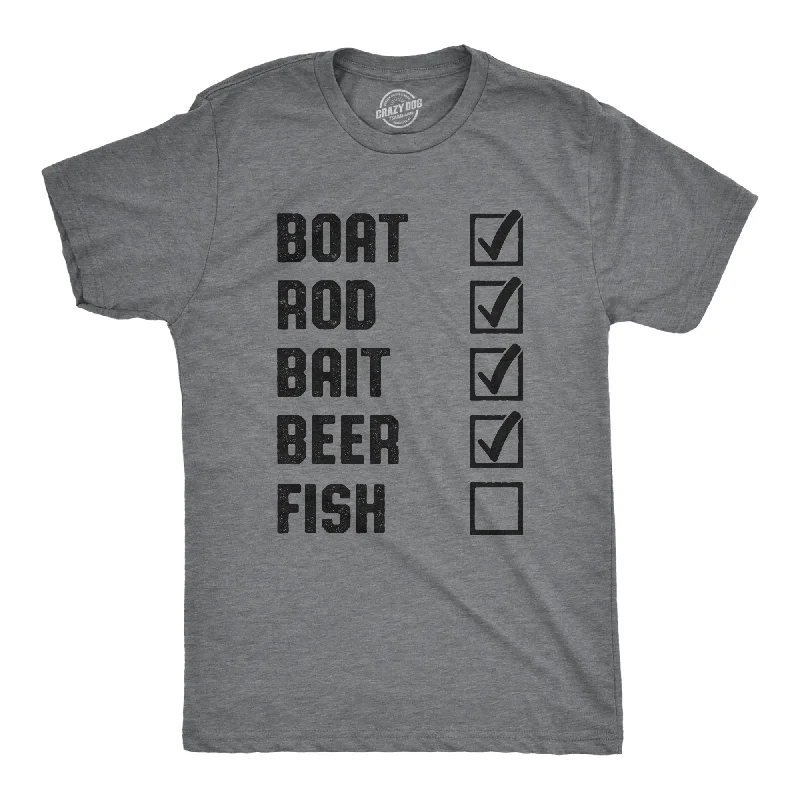 Men's sustainable fashion t-shirt-Fishing List Men's T Shirt