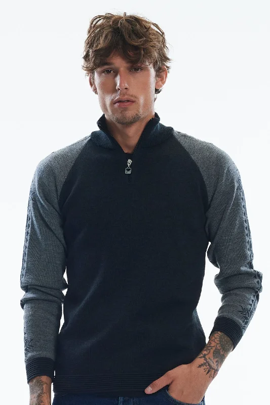 Men's concert sweater-Dale of Norway - Geilo Men's Sweater - Dark Charcoal