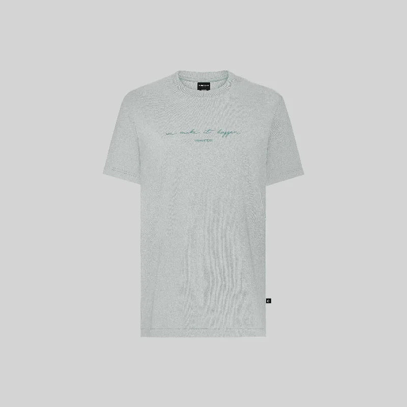 Men's luxury cotton t-shirt-ALPHA T-SHIRT SEA GRASS