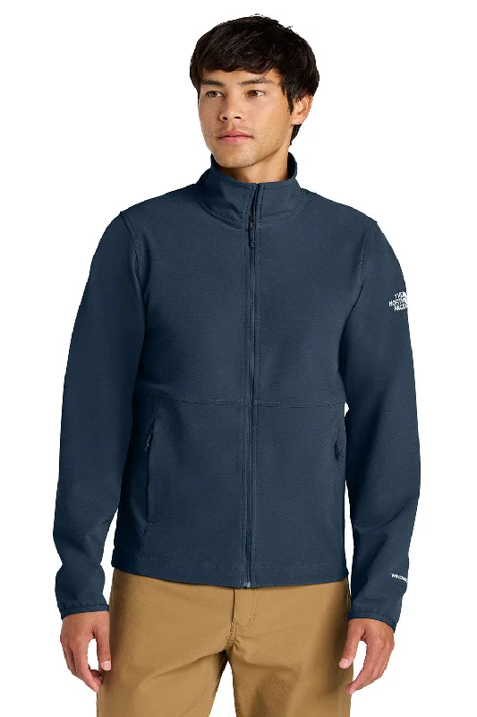 Men's eco-friendly sports jacket-The North Face Mens Edge Stretch Wind & Water Resistant Full Zip Soft Shell Jacket - Summit Navy Blue - COMING SOON