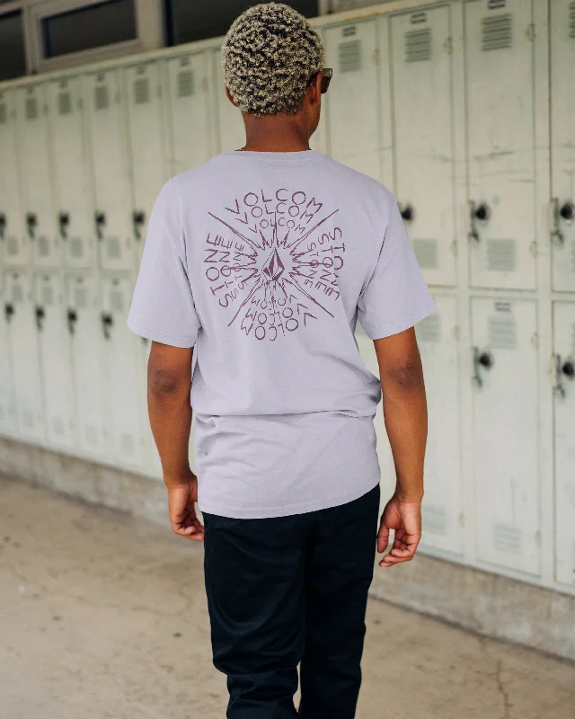 Men's eco-blend t-shirt-Spiraling Short Sleeve Tee - Light Purple