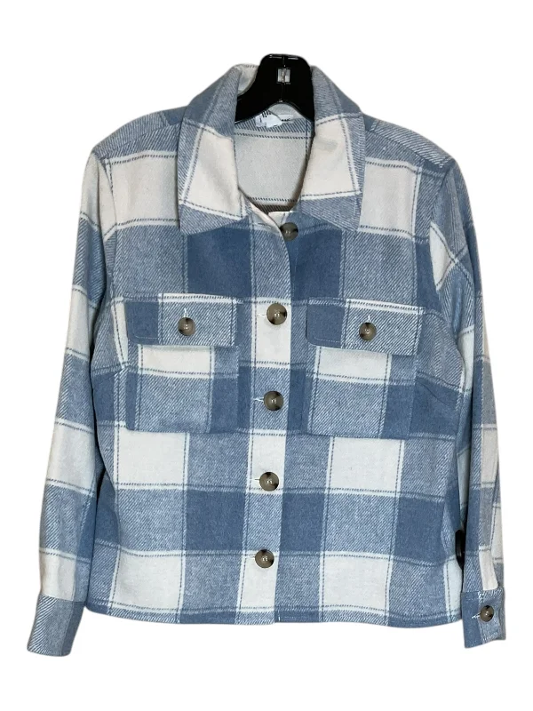 Men's performance field jacket-Jacket Shirt By Tribal In Blue & White, Size: S