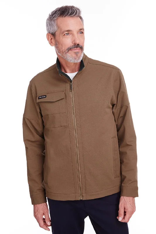 Men's tech-inspired utility jacket-Dri Duck Mens Ace Water Resistant Full Zip Jacket - Field Khaki - Closeout