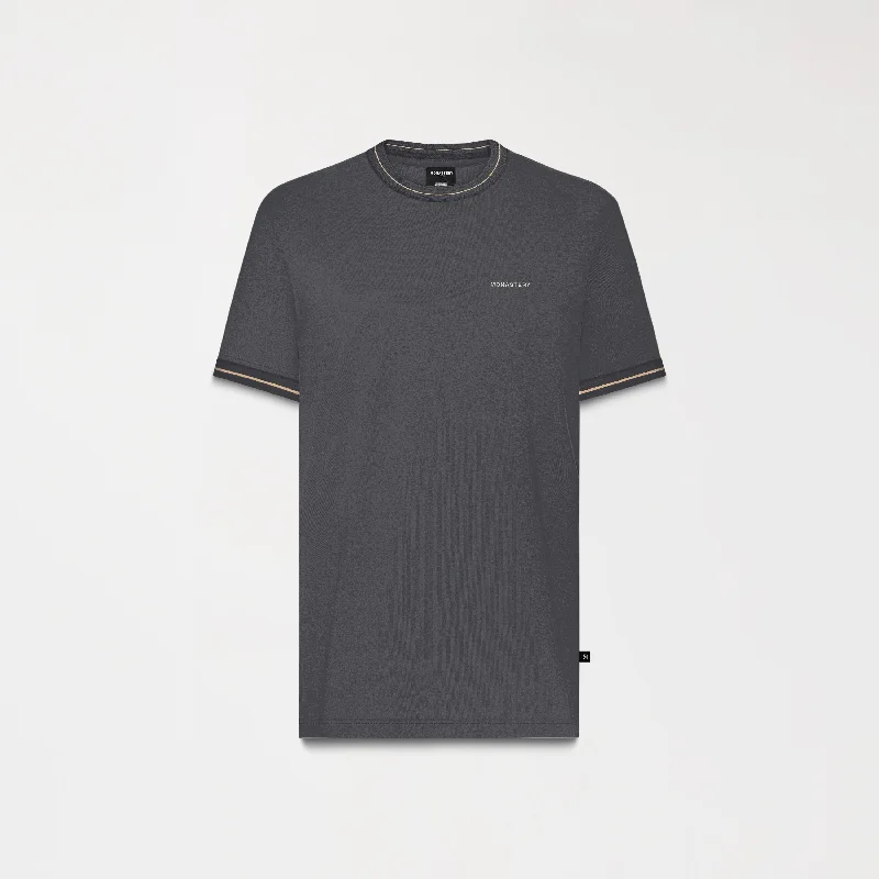 Men's sustainable fashion t-shirt-WINEHILL T-SHIRT MEN BLACK OYSTER