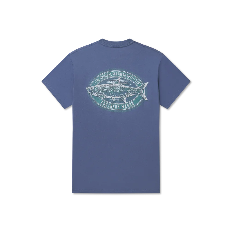 Men's summer casual t-shirt-Engravings Tee - Tarpon