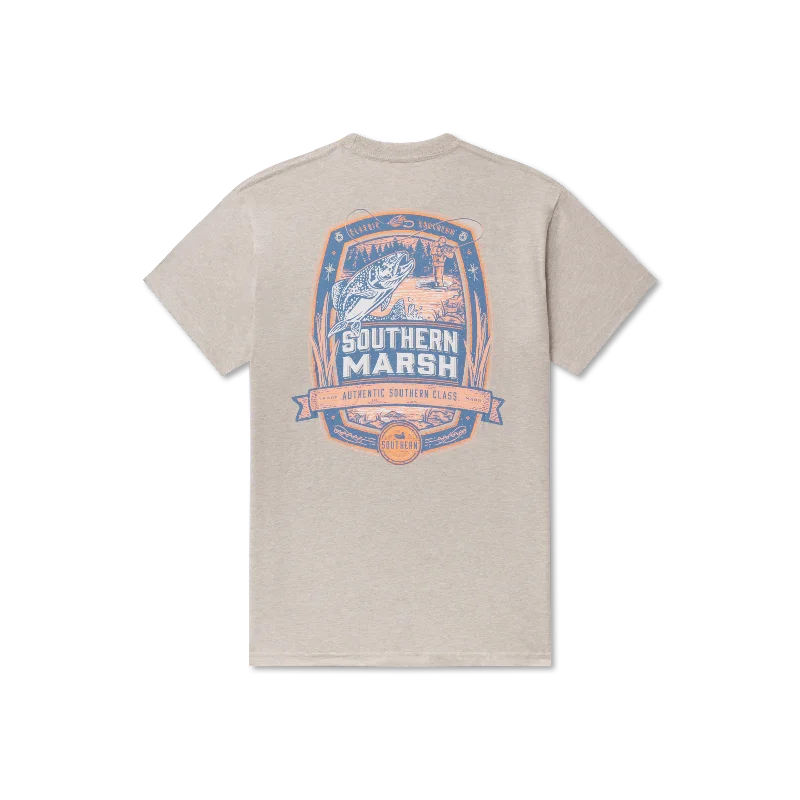 Men's bold stripe t-shirt-Genuine Tee - Fly Fishing